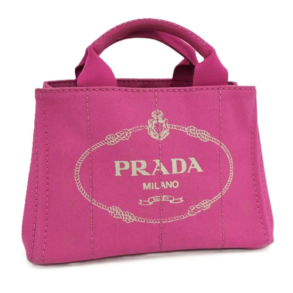 Prada Canapa Canvas Tote Bag Pink